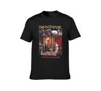 Dream Theater Image and Words Unisex 100% Cotton Short-Sleeve T-Shirts Black L