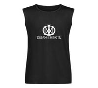 Dream Theater Logo Sleeveless Camiseta Man's Fashion Cotton Black Vest Tank Clothes, Negro , 3XL