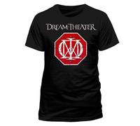 Dream Theater - Logo (T-Shirt Uomo S) - Live Nation Dream Theater Logo - Camiseta deportiva para hombre, color negro, talla S