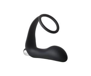 Dream Toys Fantasstic Anal Plug Vibrante Con Anillo Para El Pene Black 11 cm