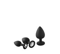 Dream Toys Fantasstic Kit de entrenamiento anal White Stone Black 7,3x8,0x9,3 cm