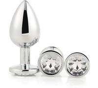 Dream Toys Gleaming Love Silver Juego de enchufes 9,5 cm