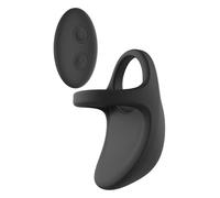 Dream Toys Ramrod Anillo Vibrador Para El Pene Y La Bola Con Control Remoto Black 8,5 cm