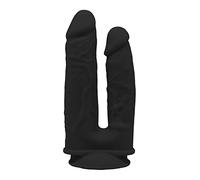 Dream Toys Real Love Dual Density Double Penetrator Consolador Black 19,5 cm