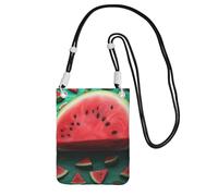 Dream Watermelon - Bolso cruzado para teléfono móvil para mujeres y hombres, impermeable, mini monedero para teléfono celular, cartera pequeña con correa ajustable, bolsa de viaje para teléfono