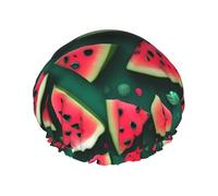 Dream Watermelon - Gorro de ducha reutilizable, doble capa, transpirable, de secado rápido, perfecto para el hogar, spa, hotel y viajes