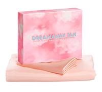Dreamaway - Saco de dormir autobronceado, sábana de viaje de satén sedoso con soporte de almohada cosido, 2 cremalleras de fácil acceso y funda de almohada adicional, loción bronceadora en aerosol,