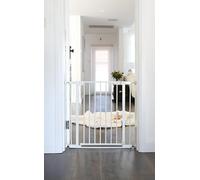 Dreambaby Advance - Puerta de Seguridad para bebés de Altura Baja con Cierre automático, se Adapta a Aberturas de 75 a 81 cm de Ancho y 76 cm de Alto, Color Blanco
