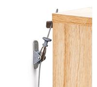 Dreambaby Anclaje de metal resistente para muebles de seguridad para bebés, correas de metal ajustables, para estanterías, aparadores y vitrinas, 2 unidades