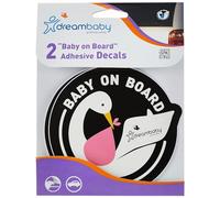 Dreambaby Calcomanía adhesiva Baby On Board (rosa, paquete de 2)