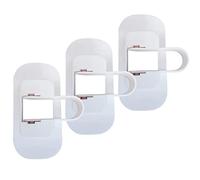 Dreambaby Cerradura adhesiva de la manija de la puerta,Cerraduras de seguridad para niños para puertas y manillas,Adecuado para la mayoría de manillas de puerta,Paquete de 3,Blanco,Modelo G1482BB