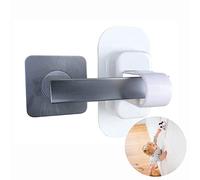 Dreambaby Cerradura adhesiva de la manija de la puerta - Cerraduras de seguridad para niños para puertas y manillas - Adecuado para la mayoría de manillas de puerta - Paquete de 2 - Blanco - Modelo L1481PB