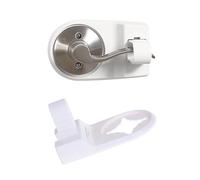 Dreambaby Cerradura de puerta de seguridad para niños, se adapta a la mayoría de manijas de puertas de palanca, protector de perilla de puerta a prueba de bebés, color blanco, 1 paquete