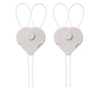 Dreambaby Flexi Lock - Cabinet & Drawer Handle Locks - Cabinet Safety Straps - with Multi-Touch Release System - White - 2 Count (Pack of 1) - Model L185