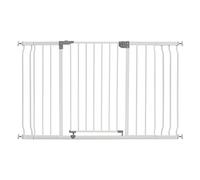 Dreambaby Liberty - Juego de Puerta de Seguridad Extra Ancha para bebé, se Adapta a Aberturas de 39 a 52.5 Pulgadas de Ancho y 30 Pulgadas de Alto, función Smart Stay Open, Color Blanco