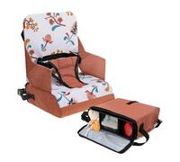 Dreambaby On-The-Go - Asiento elevador para niños, silla alta portátil con prácticos compartimentos de almacenamiento, se adapta a la mayoría de sillas de comedor, ligero, compacto y fácil de