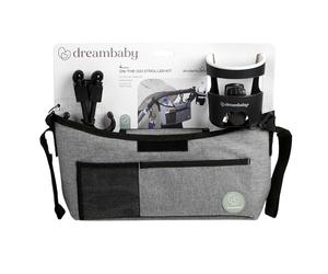 Dreambaby On-The-Go Stoller Organizador Combo Kit - Bolsa, soporte para bebidas y 2 ganchos