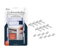 Dreambaby Pestillos de seguridad adhesivos para cajones y armarios, color blanco, 8 unidades