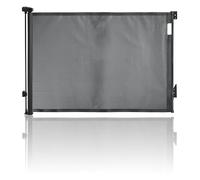 Dreambaby Puerta retráctil de Seguridad para escaleras para bebés y Perros, Malla Extra Ancha para hasta 140 cm, Altura 90 cm, 2 Indicadores de Bloqueo EZY-Check, Puerta montada con Hardware (Negro)