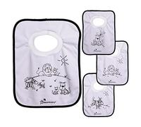 DreamBaby Pullover baberos (Jungle, Paquete de 4)