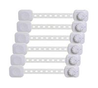 Dreambaby Twist 'N Lock - Pestillo multiusos - Cerraduras de seguridad para niños - Blanco - Paquete de 6 - Modelo L1435