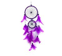 Dreamcatcher Atrapa SueñOs Atrapasueños decoración de la habitación Tejido Plumas atrapando el sueño ángulo Campanas Viento Mascota(E)