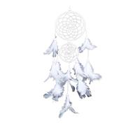 Dreamcatcher Atrapa SueñOs Atrapasueños decoración de la habitación Tejido Plumas atrapando el sueño ángulo Campanas Viento Mascota(B)
