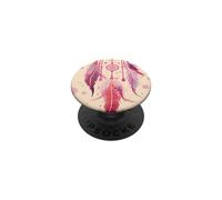 Dreamcatcher Boho Rainbow Purple Feather Dreams Blush Pink PopSockets PopGrip Adhesivo