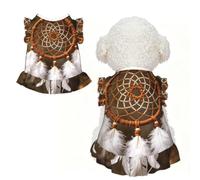 Dreamcatcher Feather Art L - Ropa para mascotas para perros pequeños, bonito traje de verano para cachorros, ropa suave y transpirable para mascotas para gatos
