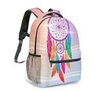Dreamcatcher - Mochila de 16 pulgadas con estampado completo de bosque de fantasía, noche mágica, boho, mochila escolar para niños, estudiantes y adultos, 07, L, Casual