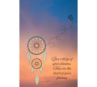 Dreamcatcher Notebook: A lined notebook of 120 pages, dream catcher style, dreamy and calm