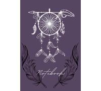 Dreamcatcher notebook , lined pages featuring a feather on each page