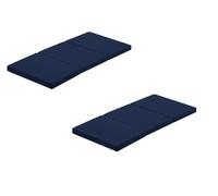 DREAMDI Lot 2X Colchón de Cuna de Viaje 120 X 60 cm - Plegable en 3 Piezas - Núcleo de Espuma HR 5 cm Azul