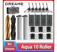 Dreame Aqua 10 Roller / Aqua 10 Pro Roller / Aqua 10 Ultra Roller Accesorios Cepillo Lateral Principal Rodillo Mop Paño Filtro Bolsa de Polvo 20 Dust Bags