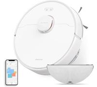 Dreame D9 MAX Robot Aspirador fregona succión 4000 Pa, navegación LDS, mapas Varios Pisos, Control detallado de apps y compatibilidad con Alexa alfombras, Suelos Duros Pelo Mascotas Blanco