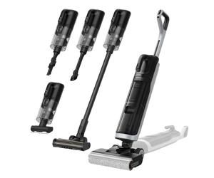 dreame H14 Dual, Aspira Seco Húmedo 5-1, Solución Proporción Inteligente | Horizontal, Lavado del Cepillo a 60°C, Secado a 60°C en 5min, GlideWheel, 18.000 Pa, Raspador Antienredos, Cabezal Luz LED