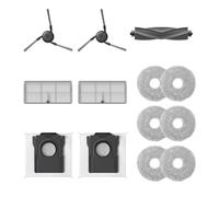 DREAME Kit de Accesorios de Repuesto Robot Aspirador L10sUltraGen3, D30Ultra, L40UltraA, 1 Cepillo Principal de Goma, 2 Cepillos Laterales, 2 Filtros, 2 Bolsas de Polvo, 3 Pares de Paños Mop