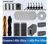 Dreame L40s Ultra / L40s Pro Ultra accesorios de repuesto para aspiradora Cepillo Lateral principal filtro HEPA paños de fregona bolsa de polvo de repuesto Gris claro