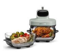 DREAME Tasti Freidora De Aire De Vidrio Portátil 5-1, 2 Ollas (2,5 L + 4,5 L), Cristal Borosilicato 6 mm, Aire Caliente 3D, Apta Lavavajillas, Vista Panorámica 360°, Desmontable