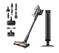 DREAME Z40 Station Aspiradora Escoba sin Cable con Vaciado Automático, 28000 PA/310 AW, Cepillo Multifunción Revelador de Polvo, Filtro Hepa, Herramienta de Fregado en Húmedo, Detección de Suciedad