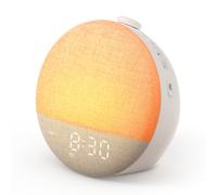 Dreamegg Sunrise Alarm Clock, Reloj Despertador de Amanecer, Máquina Ruido Blanco 29 Sonidos, Modo Favorita, Luz y Pantalla Regulables, 32 Volúmenes, 6 Alarmas, 10 Colores, Temporizador Niños, Snooze