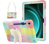 DreamerX Funda para Samsung Galaxy Tab S10 Lite/S10 FE/S9 FE 5G de 10.9 pulgadas/S9 de 11 pulgadas, bonita funda de silicona para niños y niñas, diseño de dibujos animados, color rosa