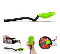 Dreamfarm Supoon - Cuchara multifuncional de silicona antiadherente con líneas de medición para sentarse y cocinar, utensilio de cocina, color verde