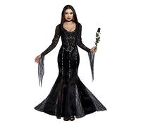 Dreamgirl Frightfully Hermoso Addams Adulto Mujer Disfraz Halloween 10639