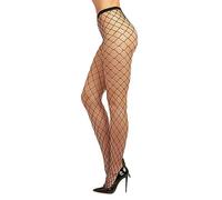 DreamGirl - Medias de malla para mujer - Negro - Talla única