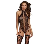 Dreamgirl Queen Size Lace Teddy Bodystocking - Negro 254 ml