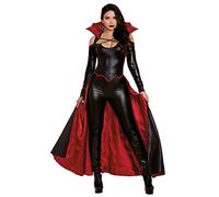 Dreamgirl Women's Vampire Costume Modern Gothic Female Vampire, Princess of Darkness Halloween, Black/Red, X-Large