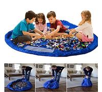 Dreamhigh Direct Saco de ordenar manta de juegos, bolsa de almacenamiento, bolsa de almacenamiento, bolsa de almacenamiento de juguetes, XL, nailon, multicolor con azul, 150 x 150 cm, sellado al vacío