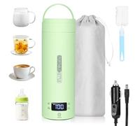 Dreamhigh® Hervidor Eléctrico Pequeño de Viaje, 500ml Calentador de Agua Portatil, 96W Pava Electrica Control Temperatura (45℃/ 55℃/ 80℃/ 100℃), Tetera Electrica para Té, Café y Leche (Auto) (Negro)