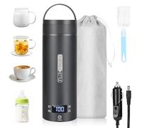 Dreamhigh® Hervidor Eléctrico Pequeño de Viaje, 500ml Calentador de Agua Portatil, 96W Pava Electrica Control Temperatura (45℃/ 55℃/ 80℃/ 100℃), Tetera Electrica para Té, Café y Leche (Auto) (Verde)